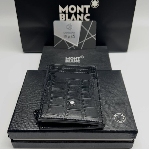 جاکارتی مون بلان / کیف کارت مون بلان / جاکارتی چرم مردانه بغل زیپ مون بلان / Montblanc Cardholder