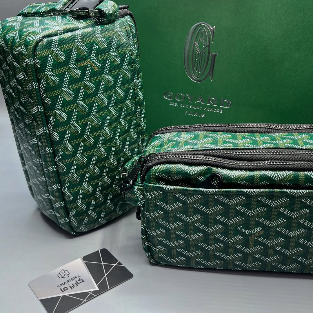 واش بگ گویارد رنگ سبز GOYARD GREEN WASHBAG SHOESBAG