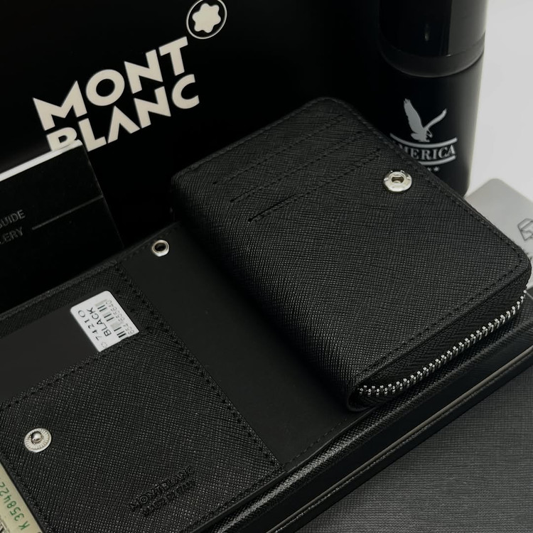 جاکارتی آکاردئونی چرم مونتبلان / Montblanc Zipper cardholder