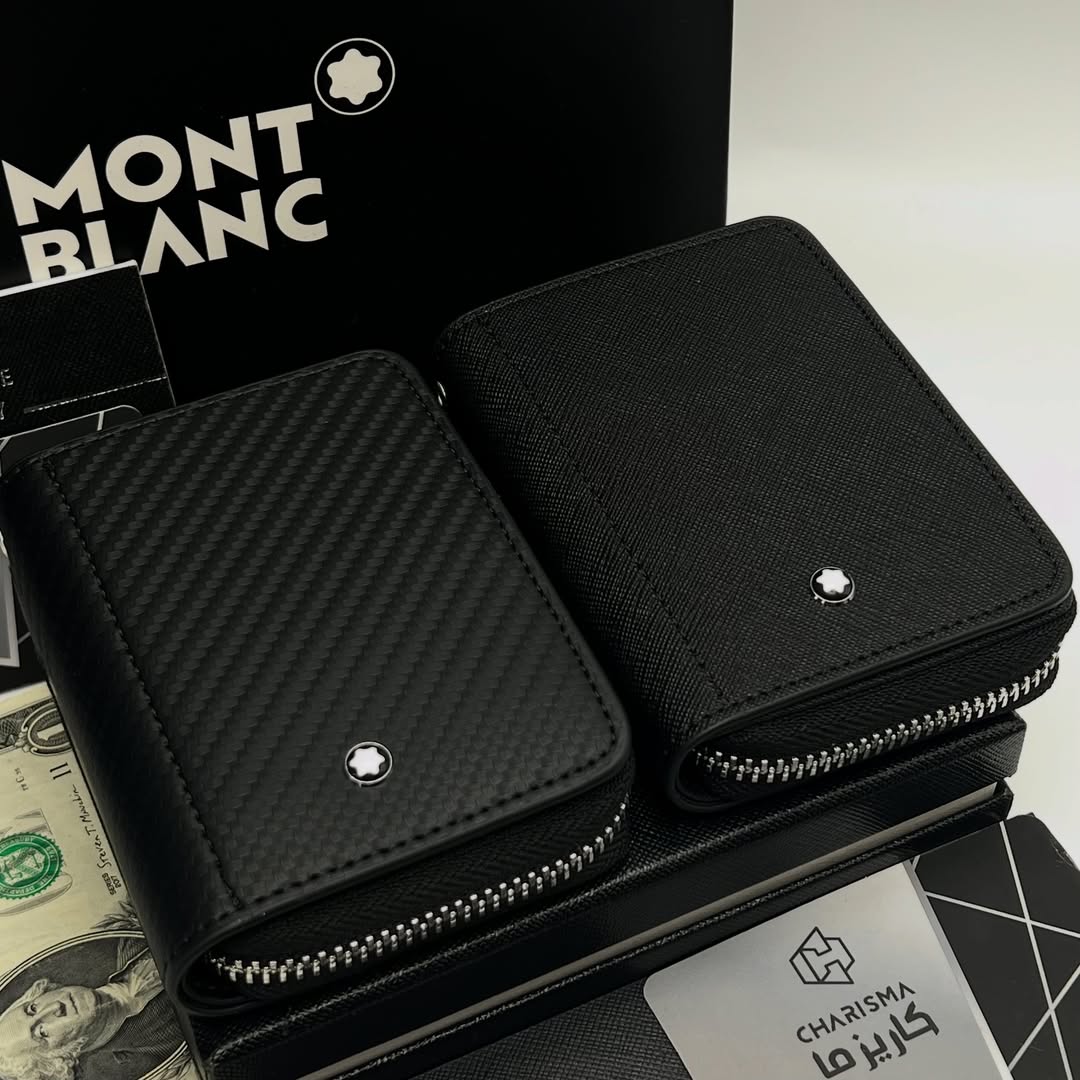 جاکارتی آکاردئونی چرم مونتبلان / Montblanc Zipper cardholder