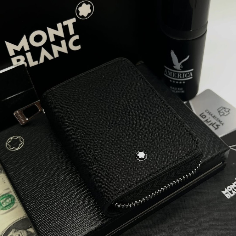 جاکارتی آکاردئونی چرم مونتبلان / Montblanc Zipper cardholder