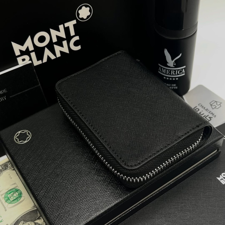 جاکارتی آکاردئونی چرم مونتبلان / Montblanc Zipper cardholder